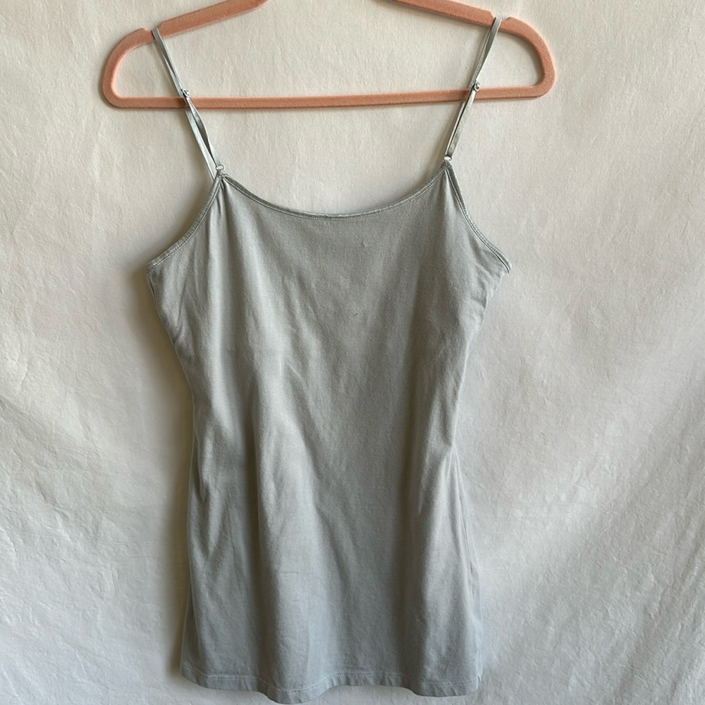 Zenana Outfitters long light gray camisole, size L